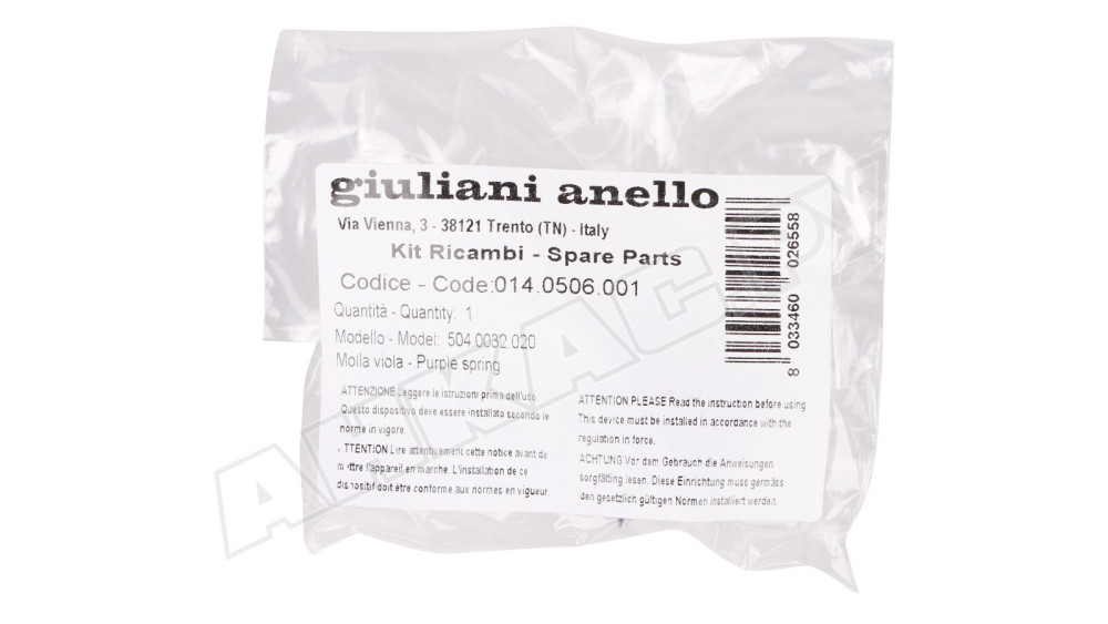 Пружина фиолетовая Giuliani Anello 25-80 мбар 504.0032.020