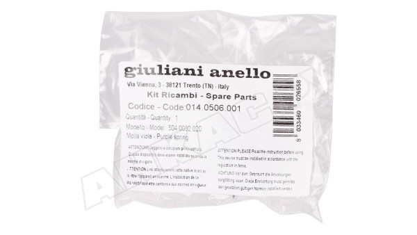 Пружина фиолетовая Giuliani Anello 25-80 мбар 504.0032.020