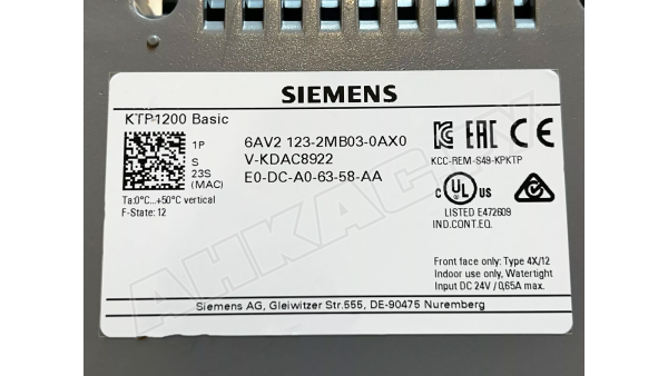 Панель оператора Siemens KTP1200 Basic