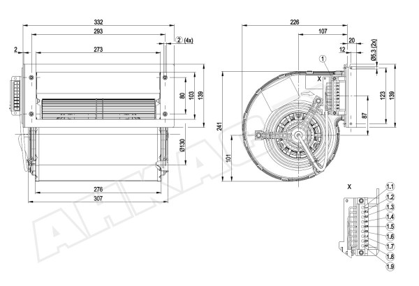 Центробежный вентилятор Ebmpapst D2D160BE0214