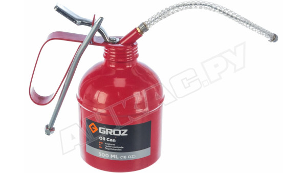 Рычажная масленка с трубкой и шлангом Groz MP23/RF, 500 мл