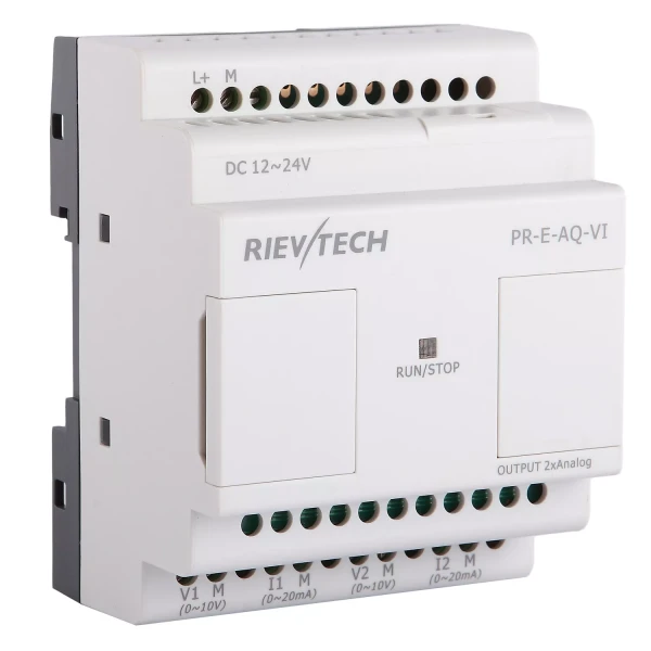 Модуль расширения PR-E-AQ-VI, 12_24VDC, 2AO, 0-10V, 0/4-20mA, для ПЛК серий SR и PR