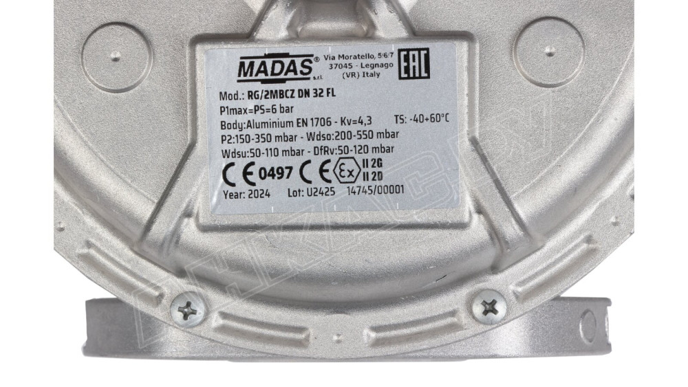 Регулятор давления газа Madas RG/2MBCZ DN 32 FL, RBC32Z R160