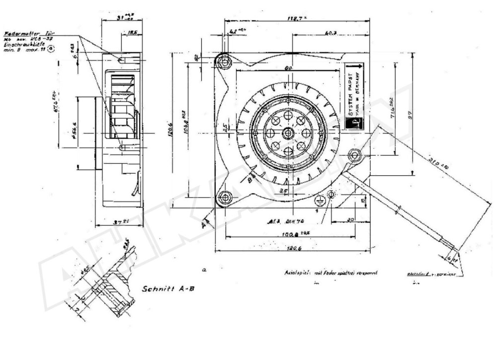 Центробежный вентилятор Ebmpapst RL 90-18/06