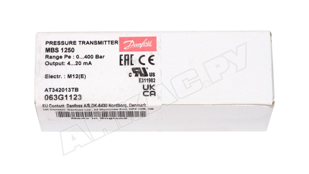 Преобразователь давления Danfoss MBS 1250, 063G1123