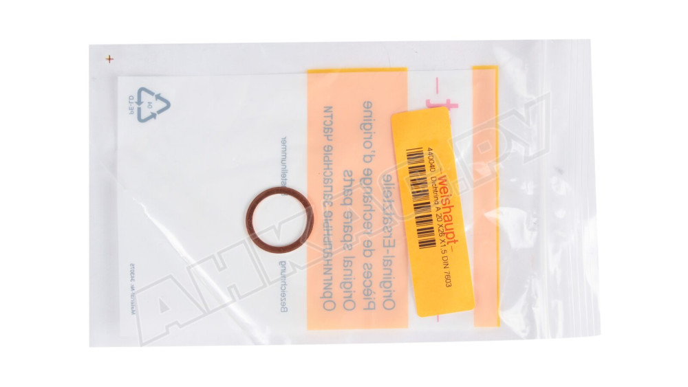 Шайба медная Weishaupt 20 x 26 x 1.5 мм, 440040