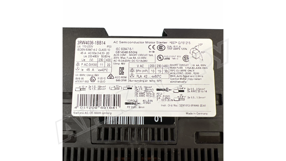 Устройство плавного пуска Siemens Sirius, 3RW4036-1BB14