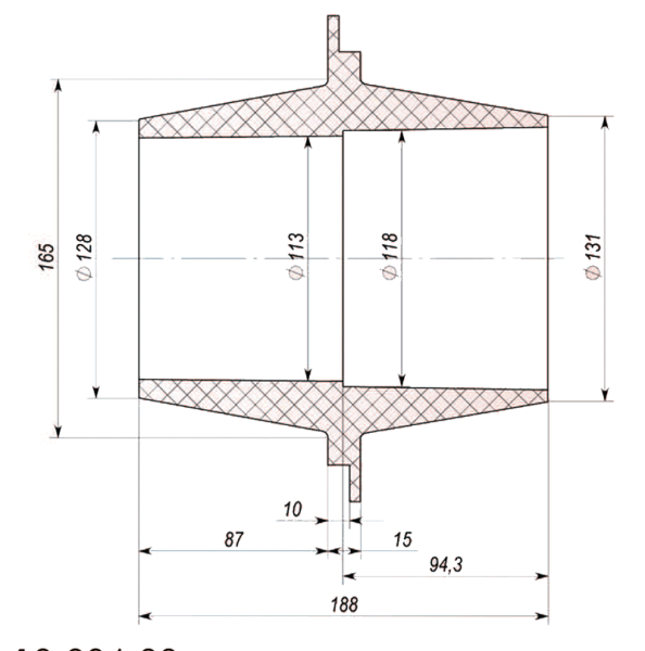 Полимерный изолятор проходной 10 кВ ИПЭЛ 10-006-00 УХЛ2