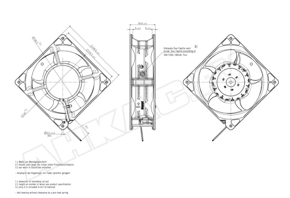 Вентилятор осевой промышленный Ebmpapst 5318/2 HP