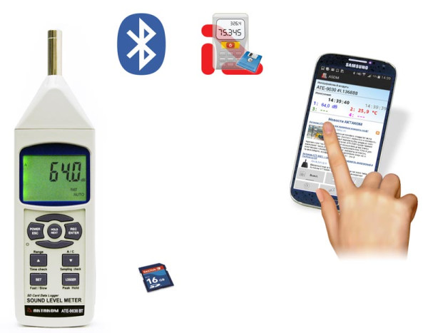 АТЕ-9030BT Шумомер-регистратор АТЕ-9030 с Bluetooth интерфейсом