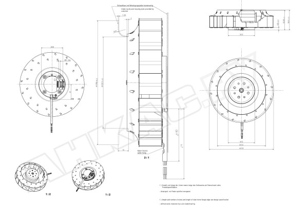 Центробежный вентилятор Ebmpapst REF 175-30/18/2TDA