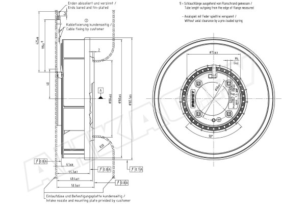 Центробежный вентилятор Ebmpapst RER 160-28/14N