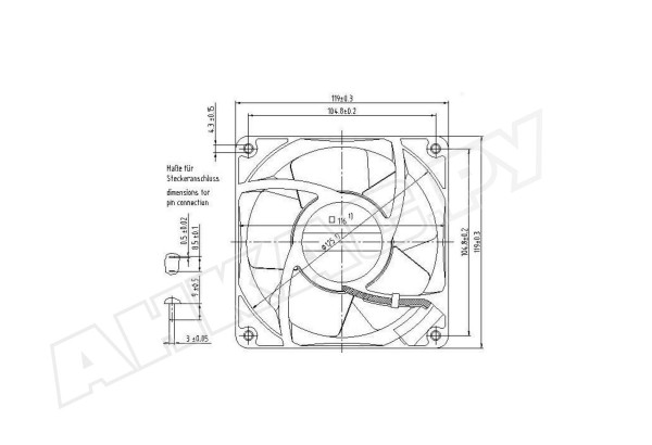 Вентилятор осевой промышленный Ebmpapst 4656 N