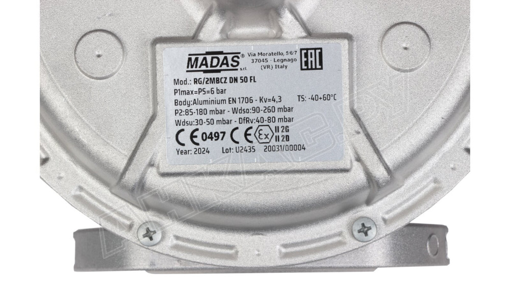 Регулятор давления газа Madas RG/2MBCZ DN 50 FL, RBC32Z R150