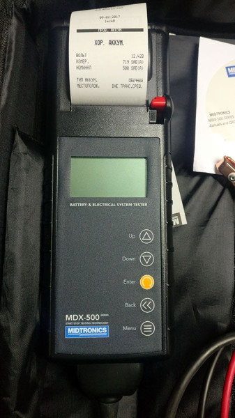 Тестер аккумуляторных батарей Midtronics с термопринтером Start-Stop, MDX-545P