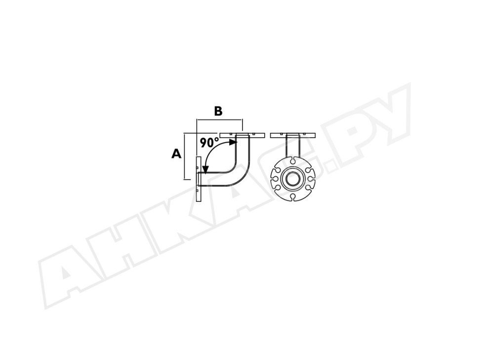 Фланцевая трубка Piusi 90°, R13250000