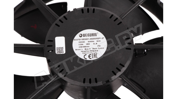 Вентилятор осевой промышленный Weiguang, EC072/13E3G01-AS200/52P1-27