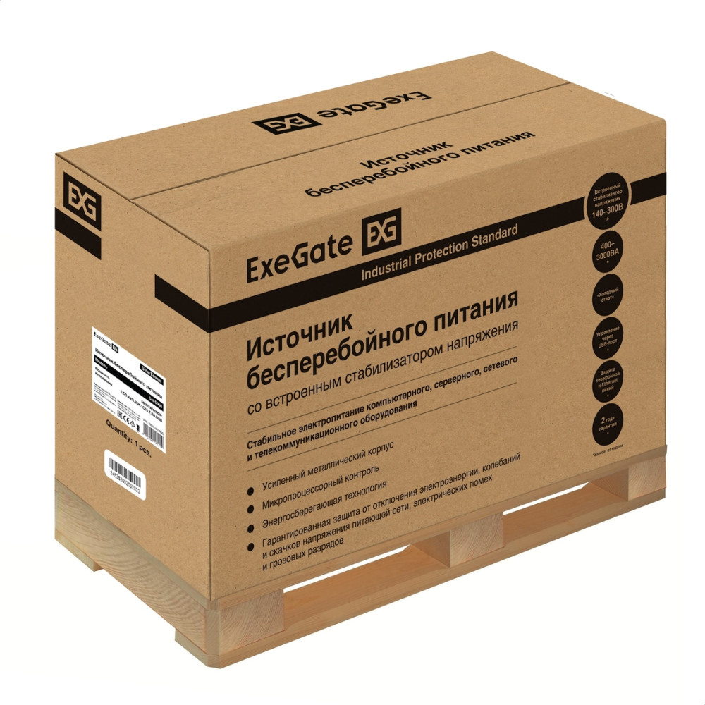 ИБП ExeGate SineTower SN-5000.LCD.AVR.2SH.1C13.T.RJ.USB