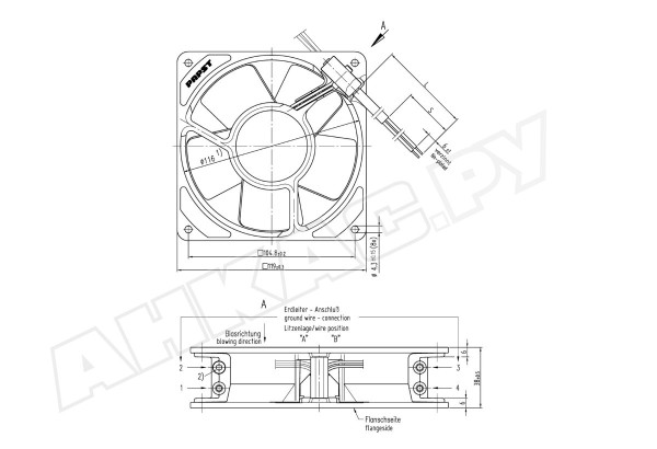 Вентилятор осевой промышленный Ebmpapst 4656 ZW