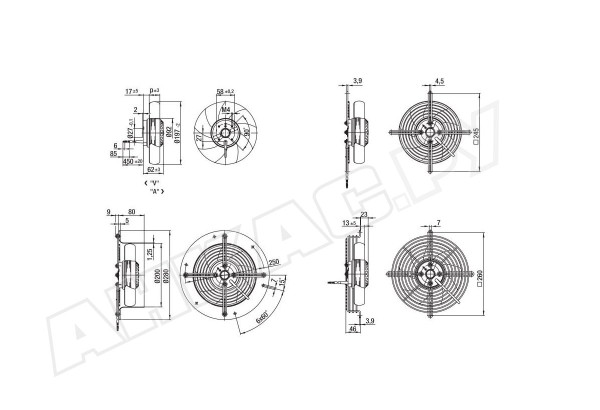 Вентилятор осевой промышленный Ebmpapst S4S200BH0401