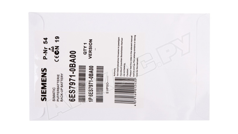 Батарея Siemens, 6ES7971-0BA00