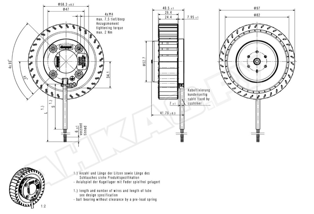 Центробежный вентилятор Ebmpapst RET 97-25/14/2 TDP
