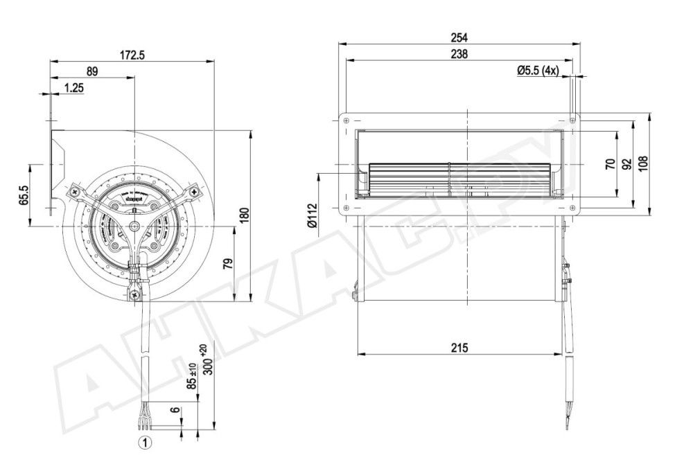 Центробежный вентилятор Ebmpapst D1G133AB2918