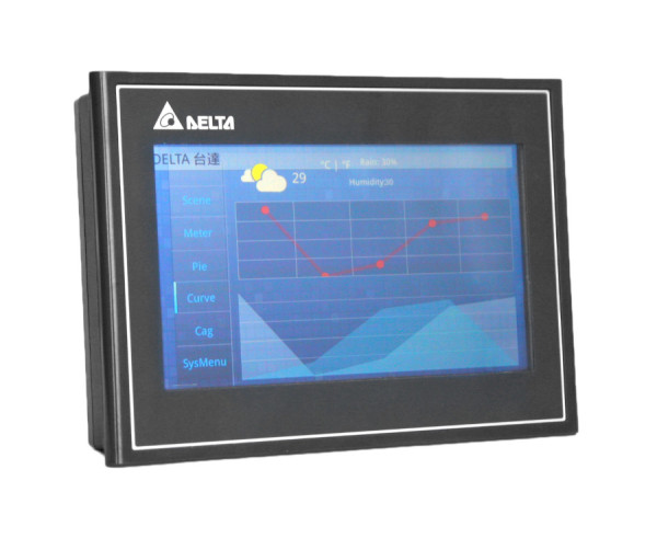 Панель управления, TFT 7", 800x480, ARM Cortex-A8 800MHz, ROM 256MB, RAM 512MB, 3xCOM RS232/485/422, 1xEthernet, USB, RTC, multilingual input